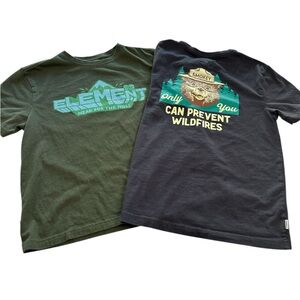 Element Short Sleeve T-Shirt Bundle Black & Green Boys Size Medium 12